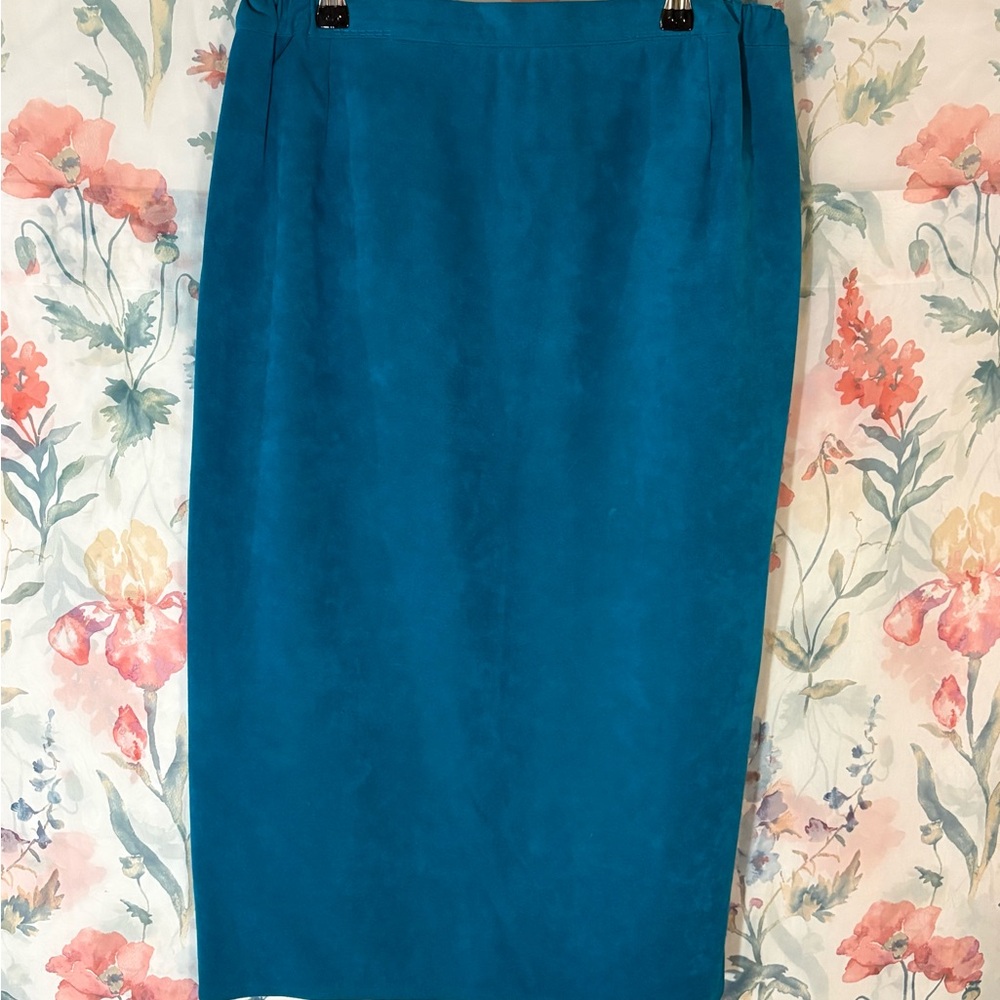 Vintage Teal Pencil Skirt - Women